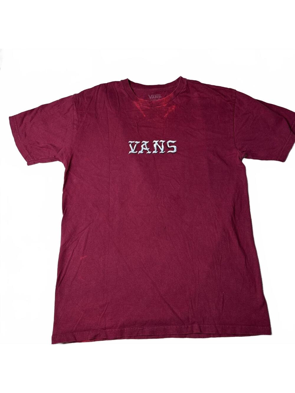 Vans Classic Fit Burgundy T-Shirt Medium